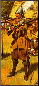 17th Century soldier depicted